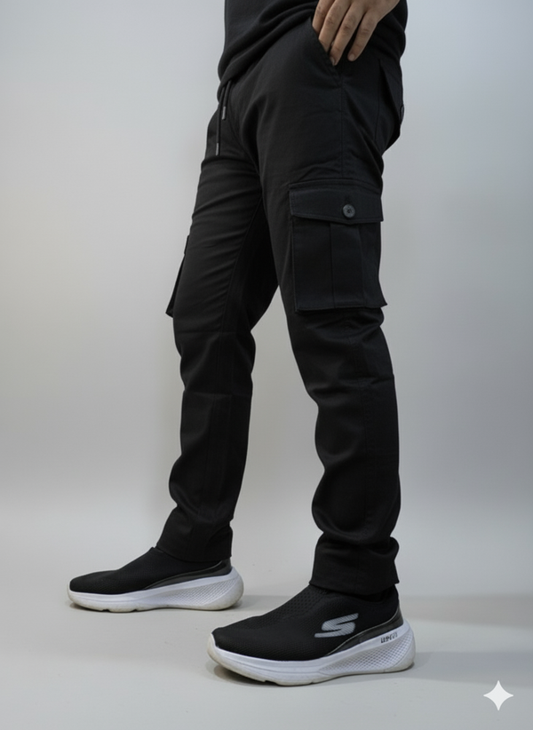 Emporial | 6 Pocket Cargo Trousers Black