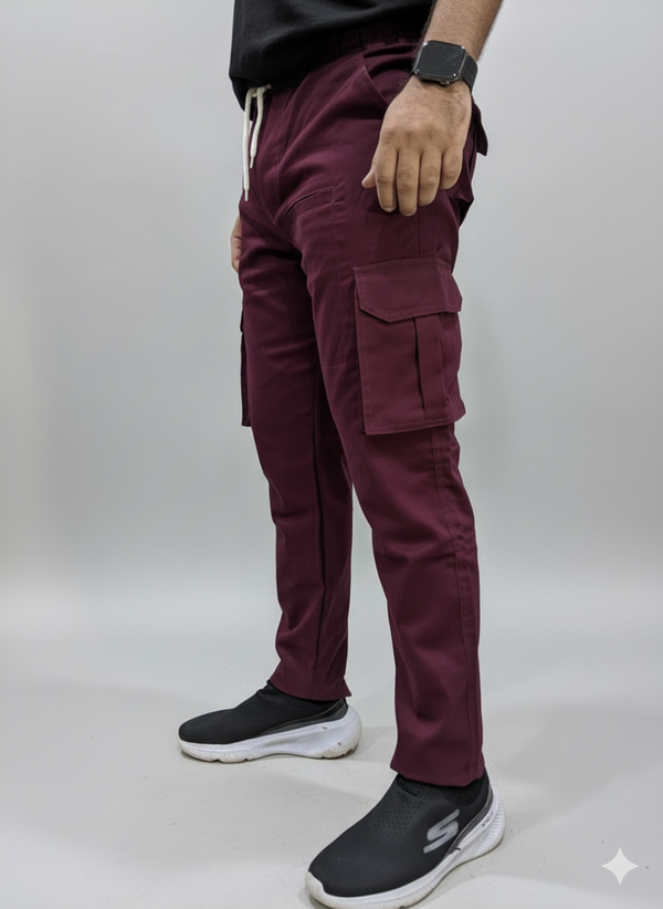 Emporial | 8 Pocket Cargo Trouser Maroon